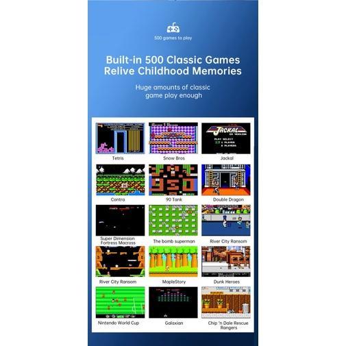 Máy chơi game cầm tay mini 500 trò chơi cổ điển kích thước di động