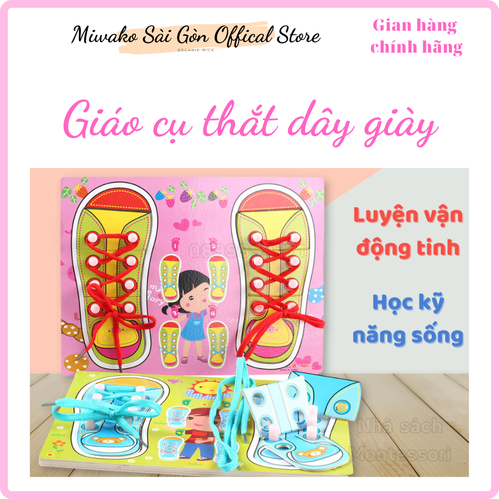 Giáo cụ thắt dây giày luyện vận động tinh