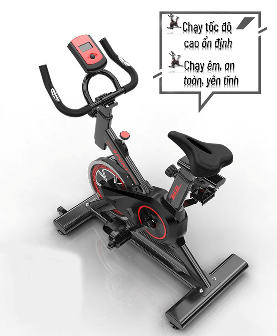 Xe đạp tập gym, xe đạp tập tại nhà loại 1 , xe đạp thể thao  dụng cụ tập gym tại nhà, bàn đạp kiểu lồng chân, yên xe và tay nắm có thể chỉnh độ cao, gọn gàng, không diện tích