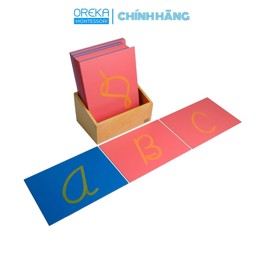 Đồ chơi trẻ em Oreka Montessori Hộp Bộ chữ nhám: Chữ Hoa Cách điệu - 0420210