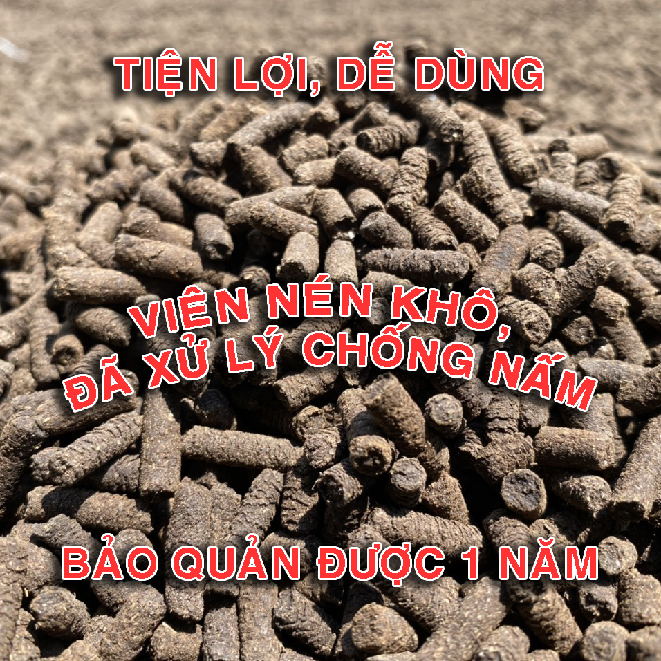 1KG phân trùn quế dạng viên nén, dễ sử dụng, làm giàu dinh dưỡng, an toàn, bảo quan được lâu.