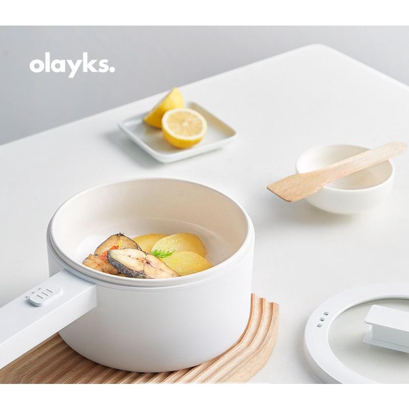 Nồi lẩu điện mini chống dính đa năng OLAYKS