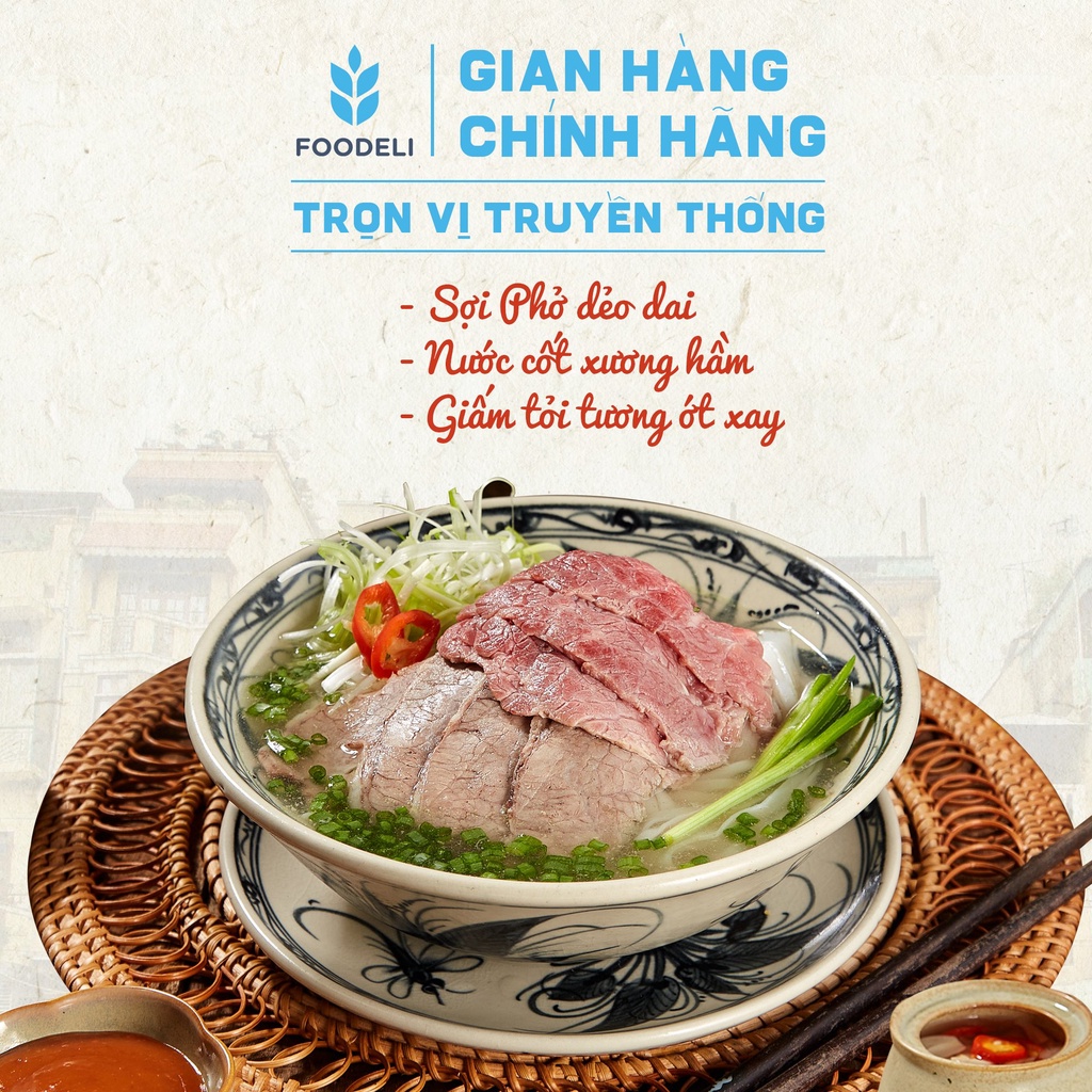 Phở Gánh Hà Nội ăn liền - Phở Bò Đặc Biệt (Thùng 24x75Gr)