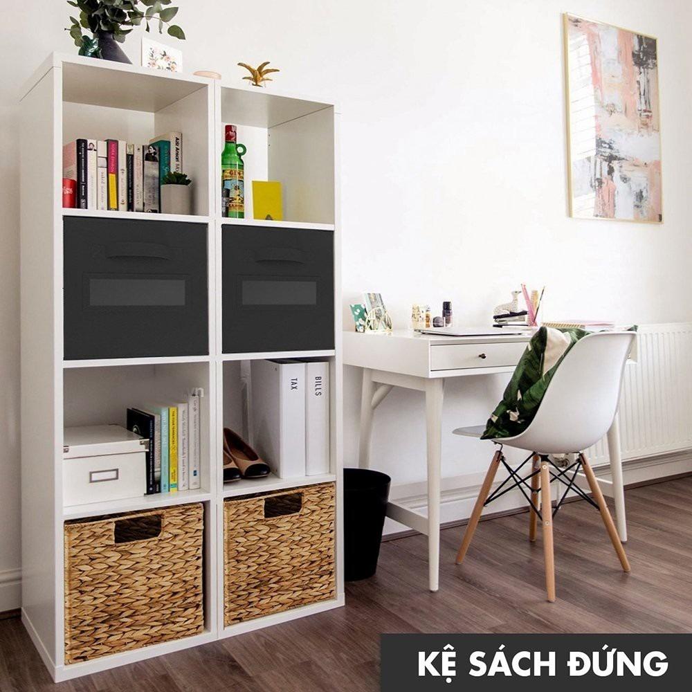 Kệ để đồ 2 tầng tổ ong mẫu mới màu trắng hottrend, làm từ chất gỗ MDF siêu chắc chắn dễ lắp ráp