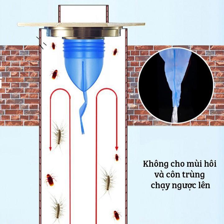 Bịt Nắp Cống Ngăn Mùi Hôi , Côn Trùng Bò Từ Cống ra  Sàn nhà