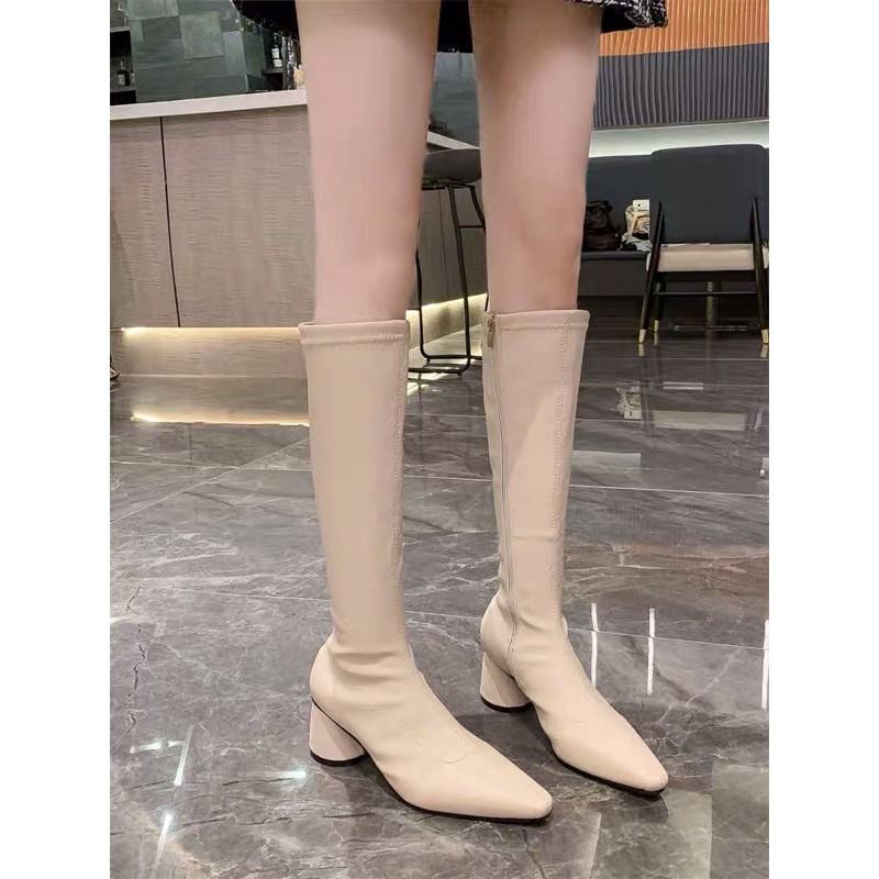 (Sẵn) Boots cổ cao 6cm mũi nhọn G027