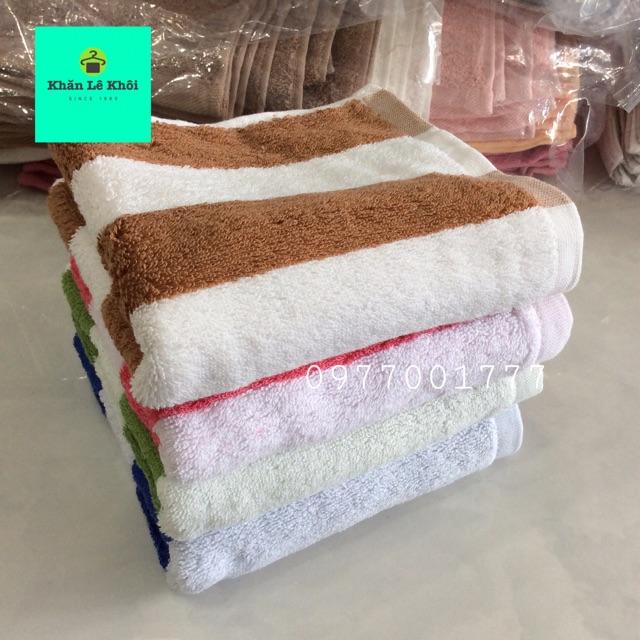 Khăn tắm 100% cotton dày dặn KMH Kẻ sọc - 35cm X 75cm