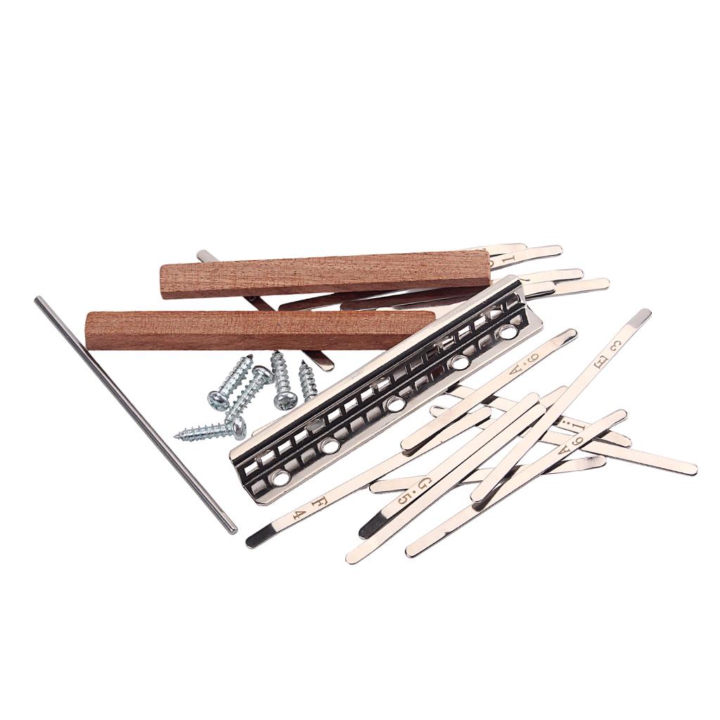 Sunnimix Tinh Tế 17 Phím Kalimba Thay Thế Thép Phím + Cầu