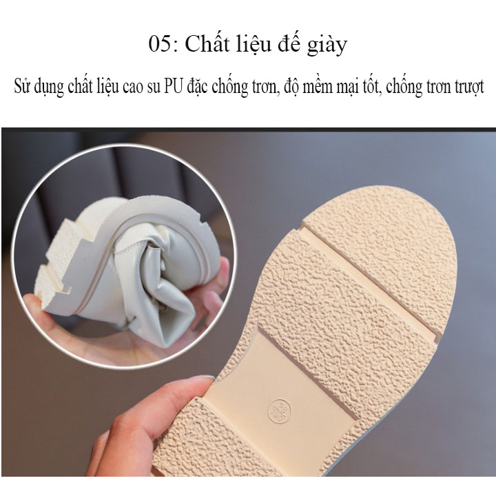 Giày boot cao cổ trẻ em nữ thiết kế đơn giản nhưng vẫn toát lên vẻ đẹp thời thượng