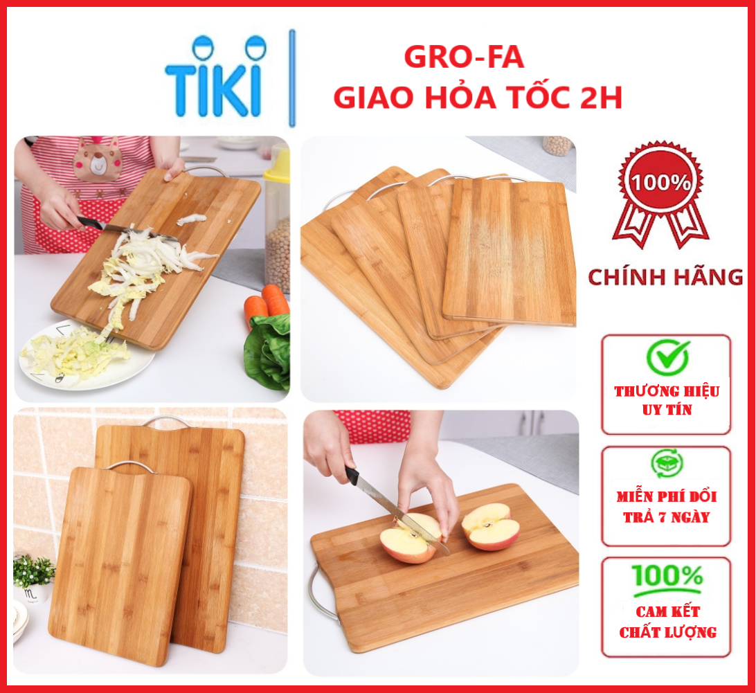 Thớt Gỗ Nhà Bếp Chống Nấm Mốc - Chất Liệu Gỗ Trúc An Toàn Cho Sức Khỏe , Thân Thiện Môi Trường - Chính Hãng