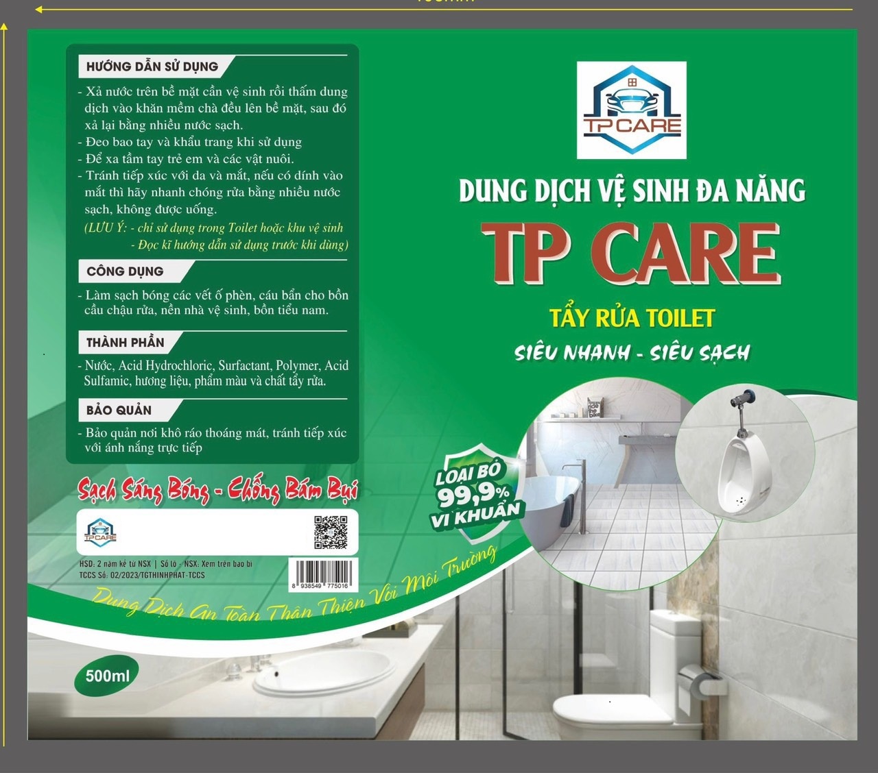 Siêu tẩy rửa bồn cầu, toilet cực nhanh, siêu sạch, trắng sáng