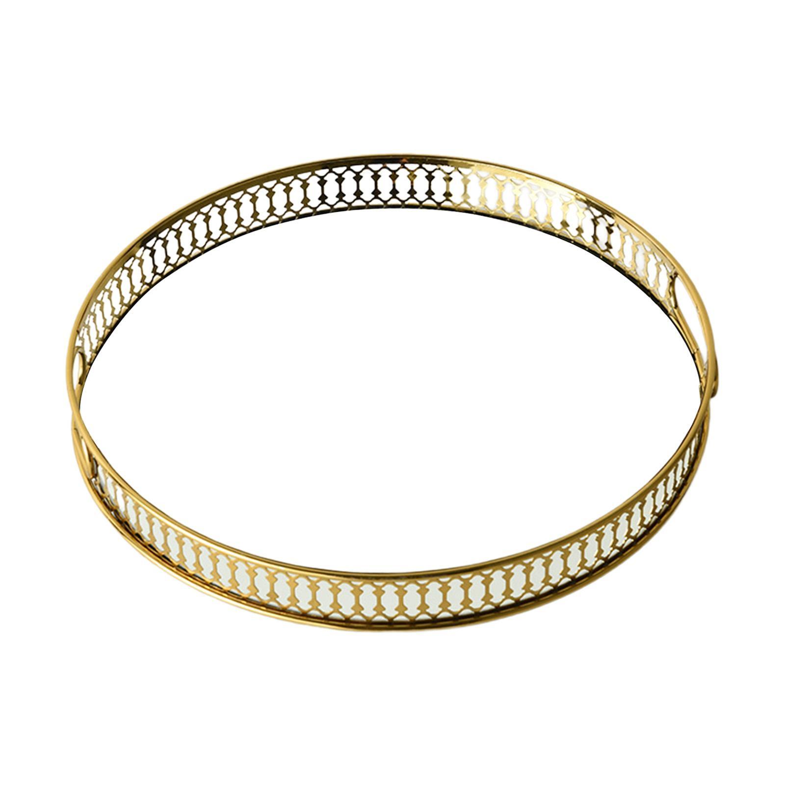 Decorative Mirror Tray Vanity Tray Fruit Tray Jewelry Trinket Tray Dresser Organizer Tray Serving Tray Mirrored Tray for Wedding Countertop