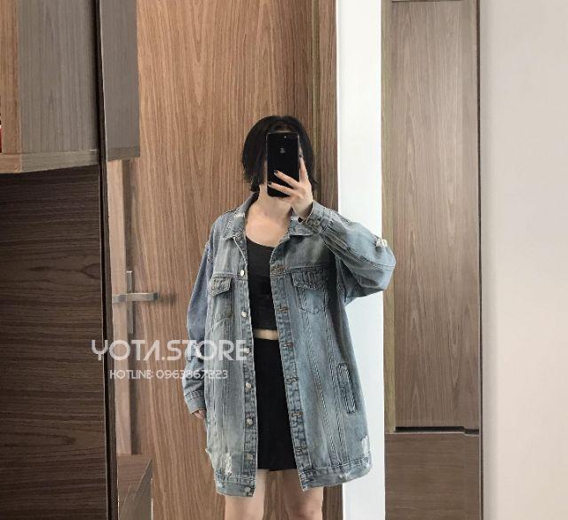 Áo khoác jeans dáng dài - CV19