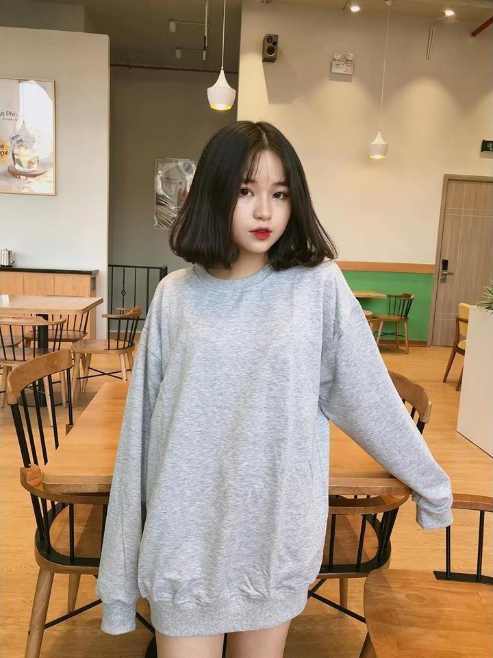 Áo SWEATER Trơn XÁM UNISEX