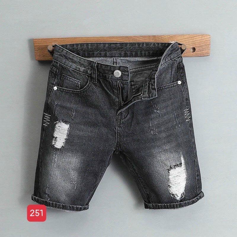 Quần short jean chất bò co giãn- quần lửng nam nhiều mẫu thời trang TINA ms252