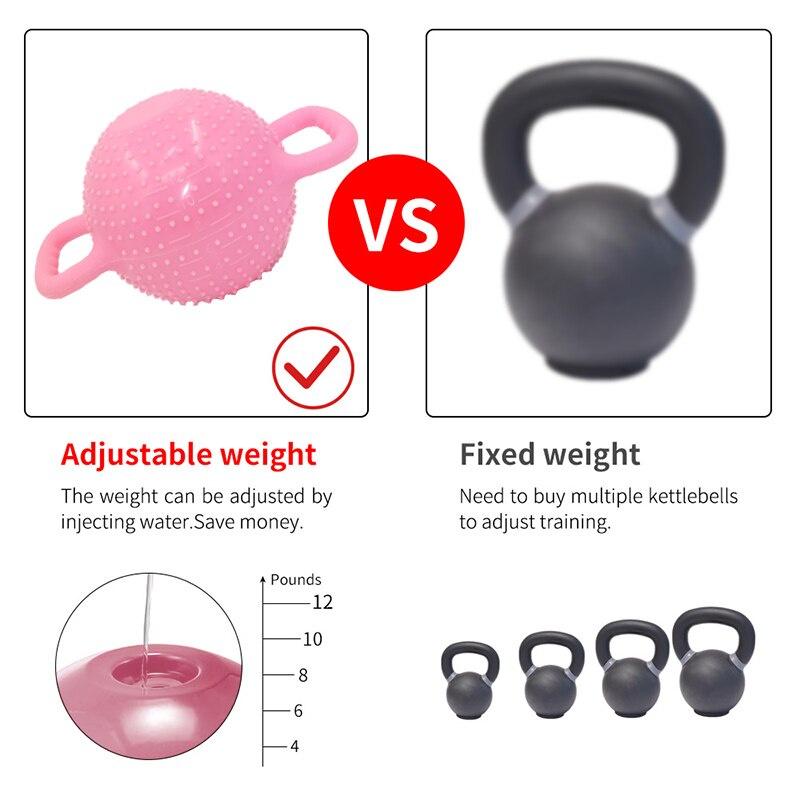 Yoga Fitness Kettlebell Adjustable Portable Kettlebell Dumbbell Double Handle Pilates Body Sculpting Fitness Equipment