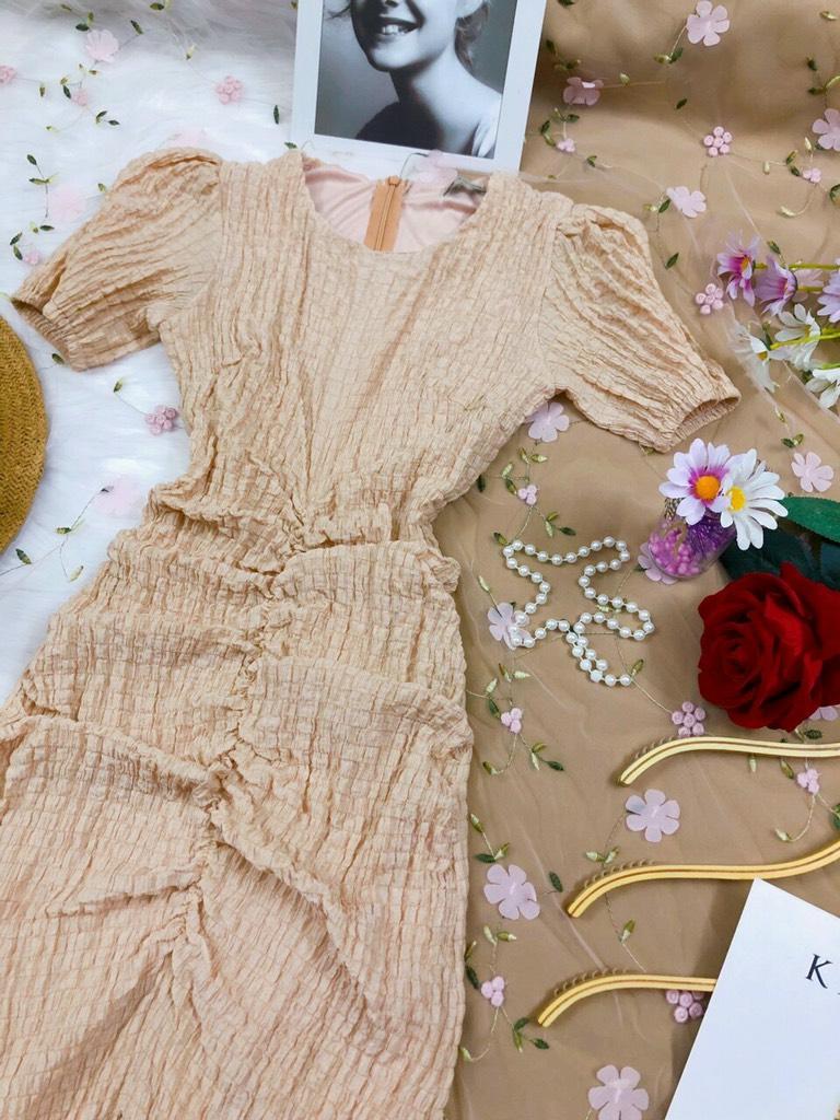 ĐẦM MIDI NHÍU THÂN XẺ TÀ 10694