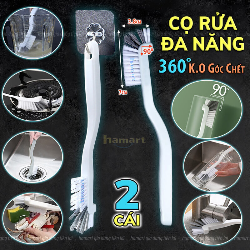 Bàn Chải Cọ Rửa Đa Năng Cốc Chai Lọ Thuỷ Tinh Ly Bình Sữa Chổi Vệ Sinh Bếp Khe Rãnh Hẹp Phòng Tắm