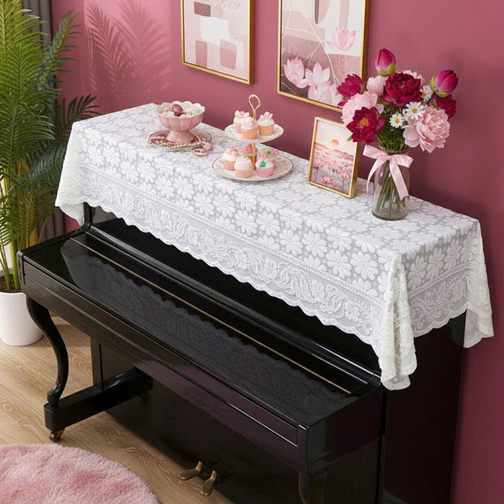 Khăn phủ đàn piano cơ đàn piano điện tử 88 phím cổ điển sang trọng trang trí noel giáng sinh Tết năm mới sinh nhật - Hàng chính hãng