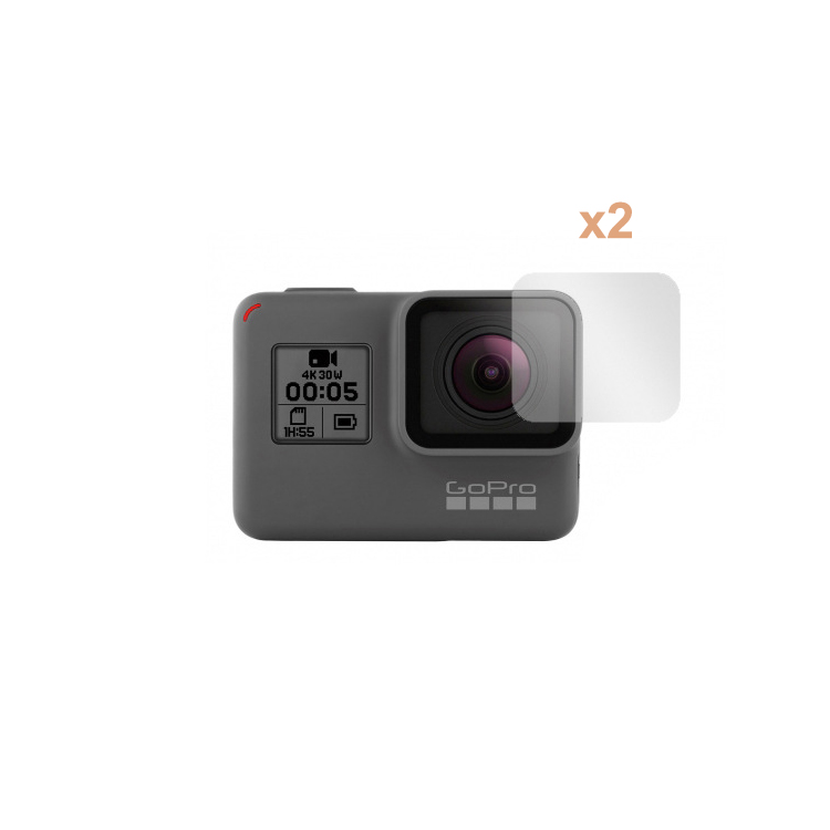 Combo 4 miếng dán cho Gopro 5 6 7 black white silver - cường lực chống trầy bảo vệ (dán được 2 lần)