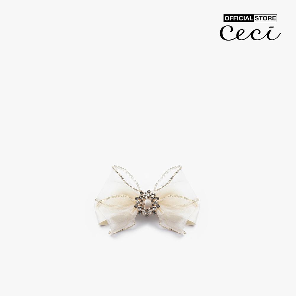 CECI - Kẹp tóc nữ kiểu dáng chiếc nơ đính đá thanh lịch CC6-01000090