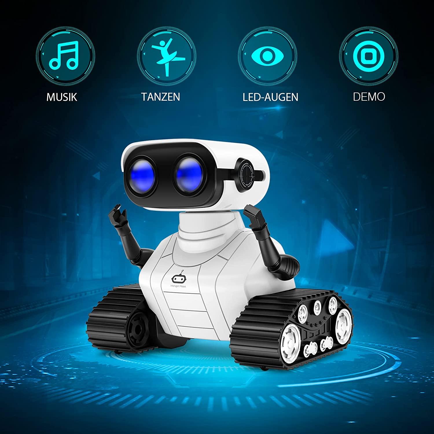 Robot Sạc Cho Trẻ Em - Đồ Chơi Điều Khiển Từ Xa Có Đèn LED Bắt Mắt Thú Vị