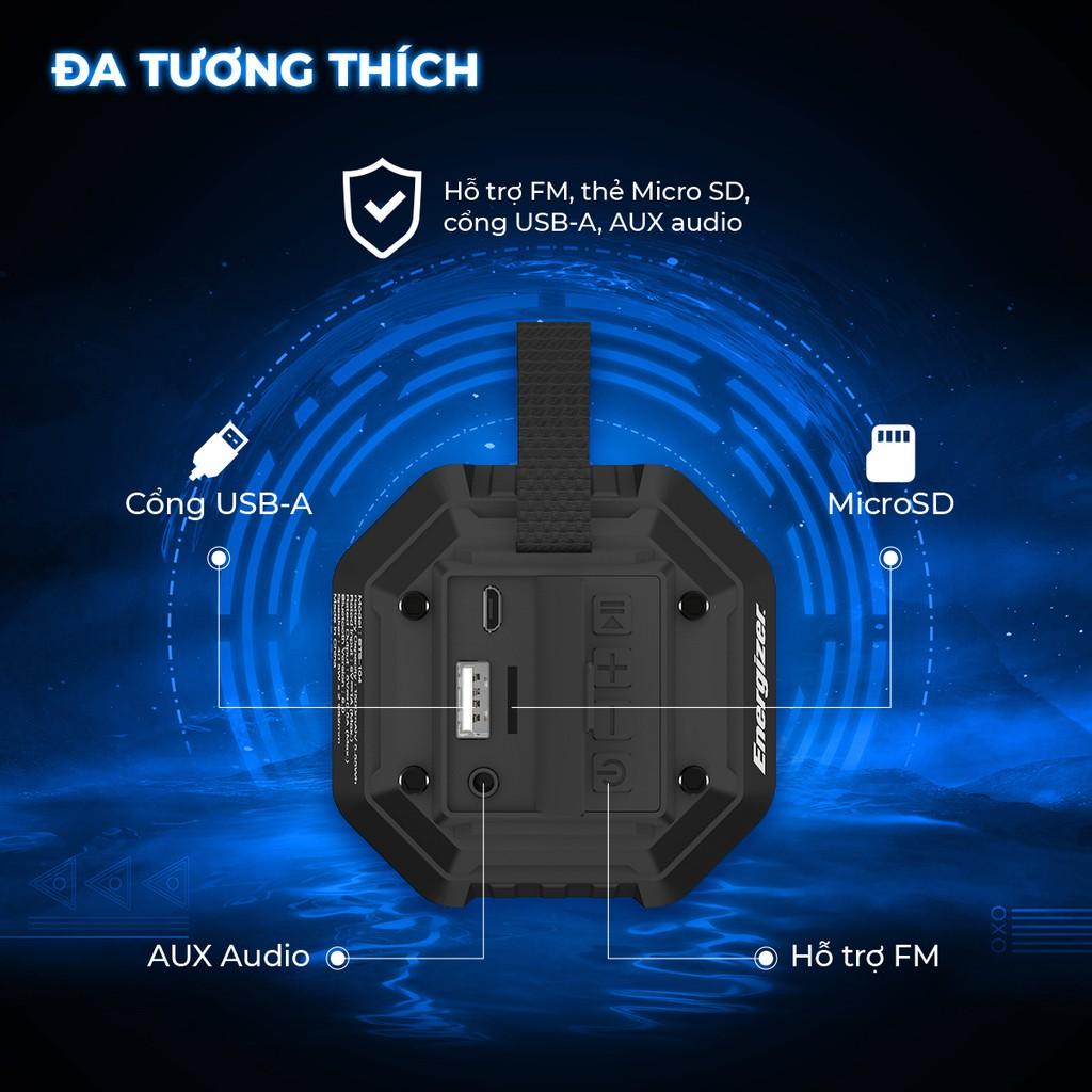 Loa Bluetooth di động Energizer BTS 104 - công suất 10W, tích hợp sạc dự phòng - Hàng Chính Hãng