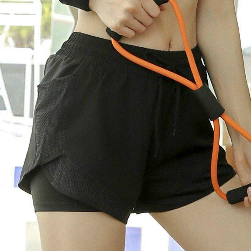 Quần đùi thể thao nữ phối lưới Bigsize 55_85 ký