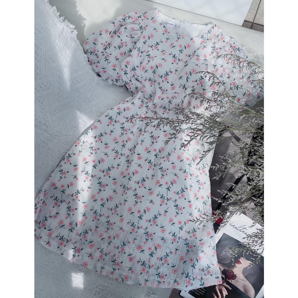 Đầm Hoa Cổ Tròn - D0552