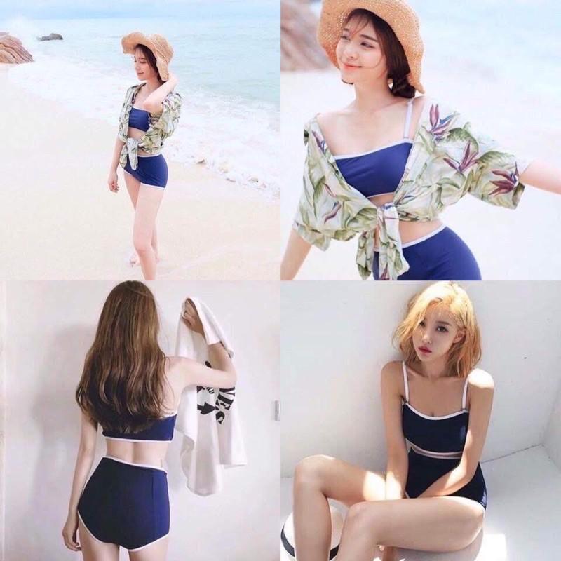 Bikini 2 mảnh form ống quần lưng cao