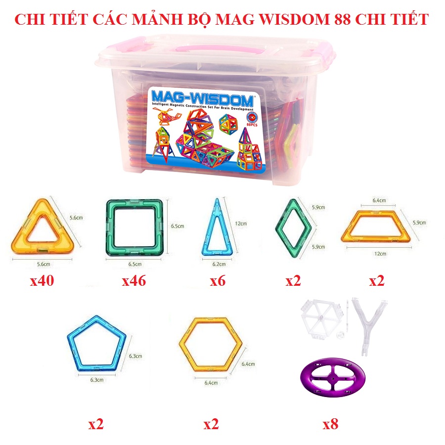 Đồ chơi nam châm xếp hình thông minh Mag Wisdom