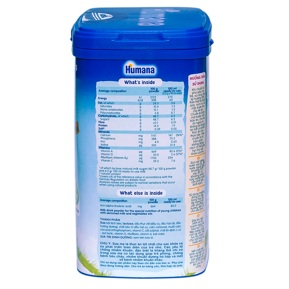 Sữa Bột Công Thức Dành Cho Trẻ Từ 2 Tháng Tuổi Humana Gold Plus 3 - Nhập Khẩu Từ Đức - Hàng Chính Hãng