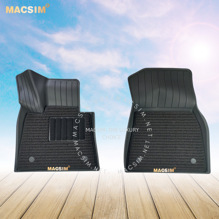 Thảm lót sàn ô tô 2 lớp cao cấp dành cho xe BMW X5 NEW 2019-2022 nhãn hiệu Macsim 3w chất liệu TPE