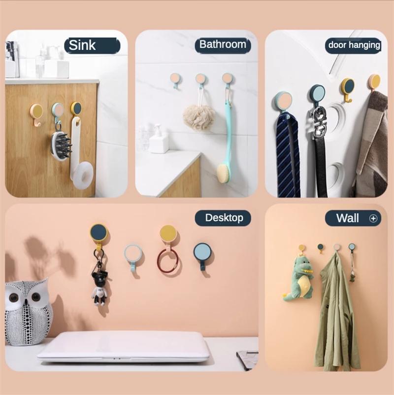 Set 3 Móc Dán Tường Xoay 360 Độ Tiện Dụng