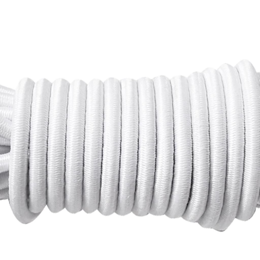 2x4mmx5m Elastic Bungee Rope Shock Cord Tie Down for Boat Trailer White