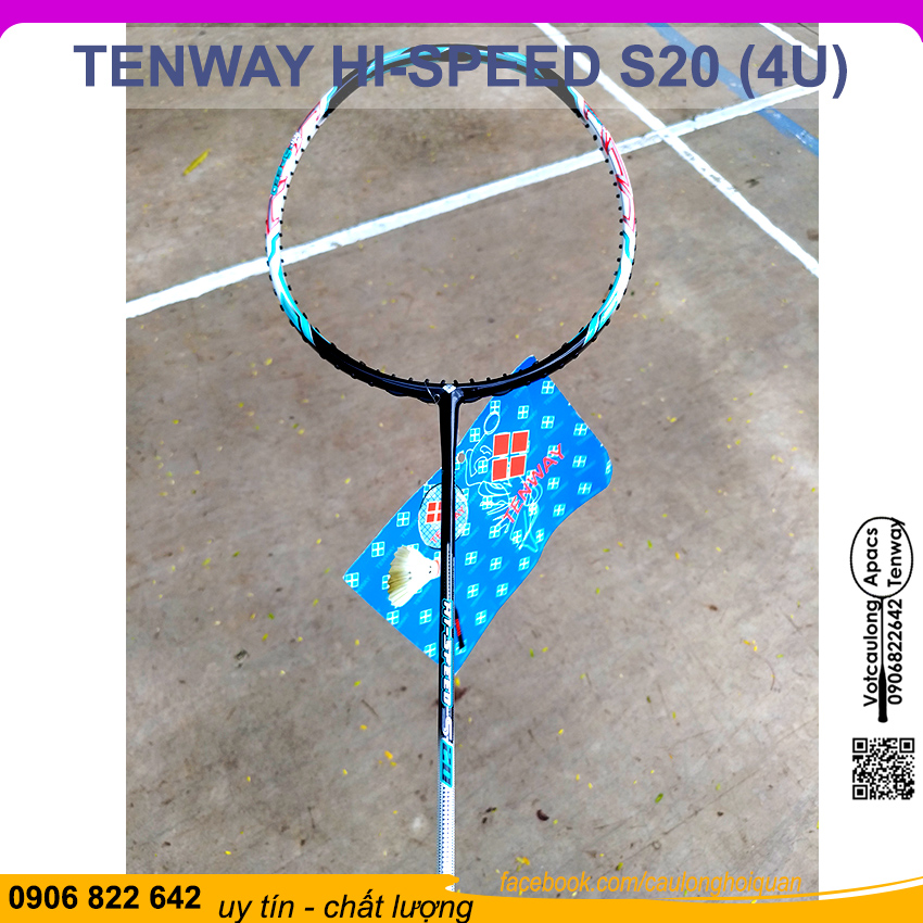 Vợt cầu lông Tenway Hi-Speed S20 (4U) | Vợt nặng đầu chuyên công, trợ lực người chơi, thân nhỏ chống cản gió