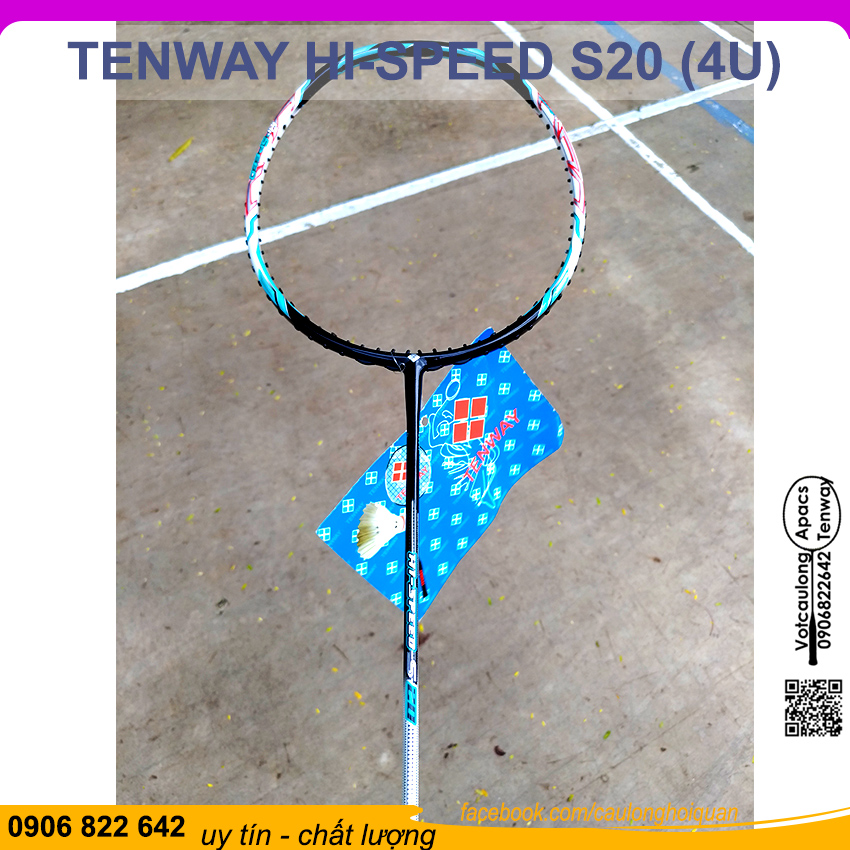 Vợt cầu lông Tenway Hi-Speed S20 | Vợt nặng đầu chuyên công, trợ lực người chơi, thân nhỏ chống cản gió
