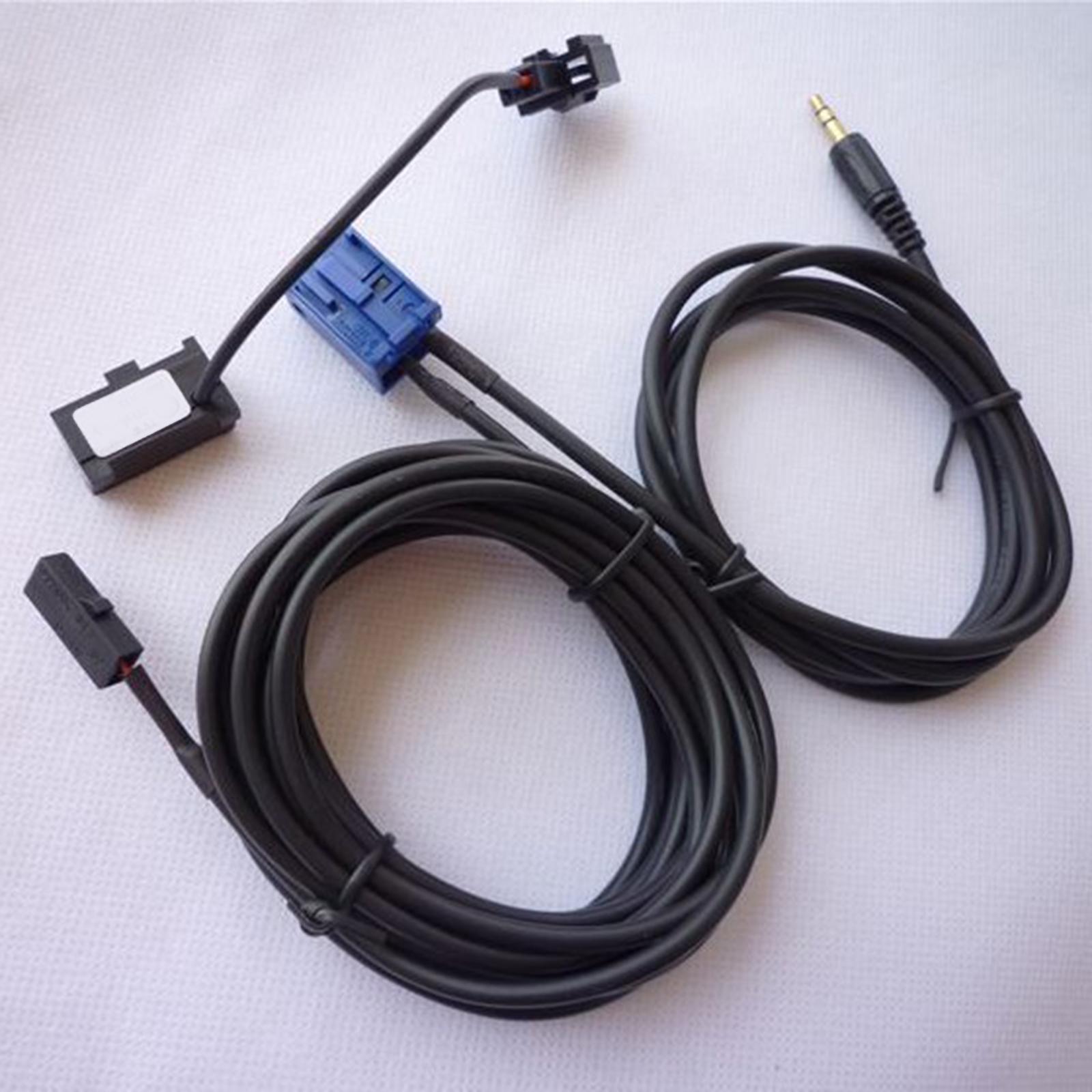 Car 3.5mm AUX Cable with Mic MP3 Audio Adapter Fit for 307