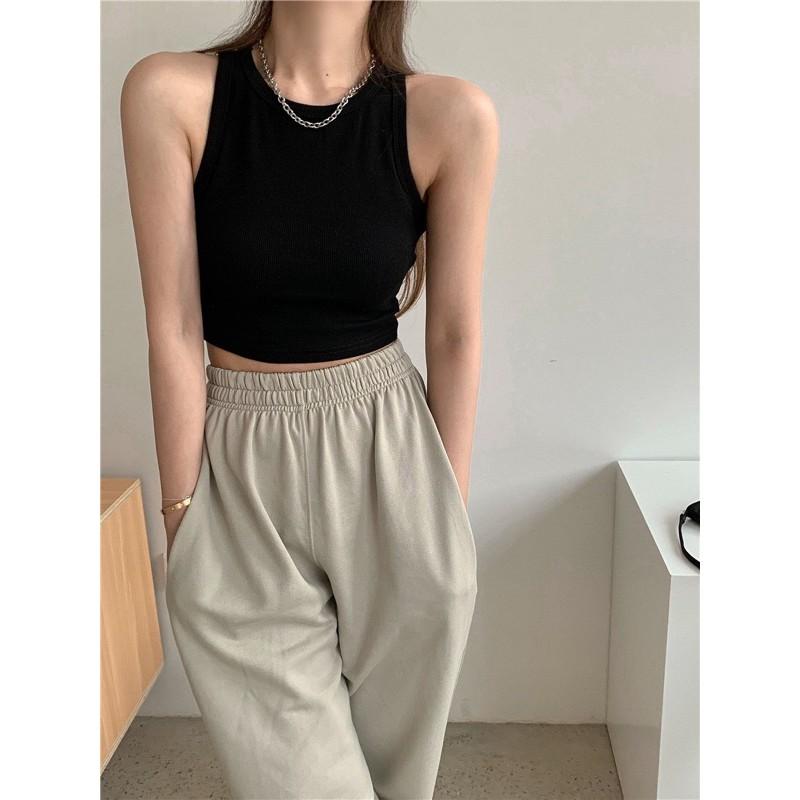 Áo crop thun 3 lỗ (4 màu)