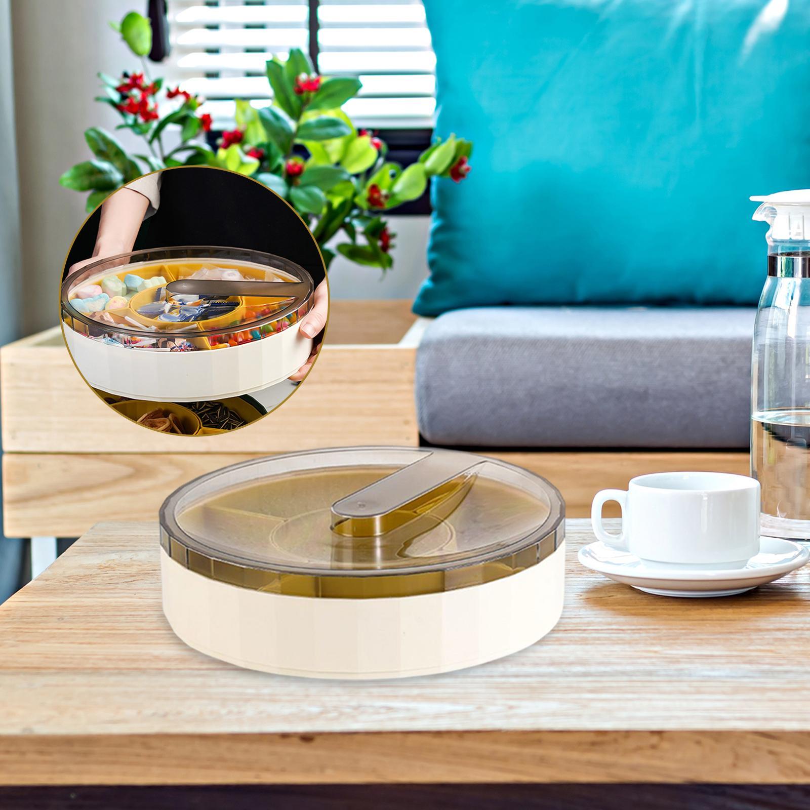 Rotating Storage Box Fruit Plate Multipurpose Tray for Party Kitchen Home