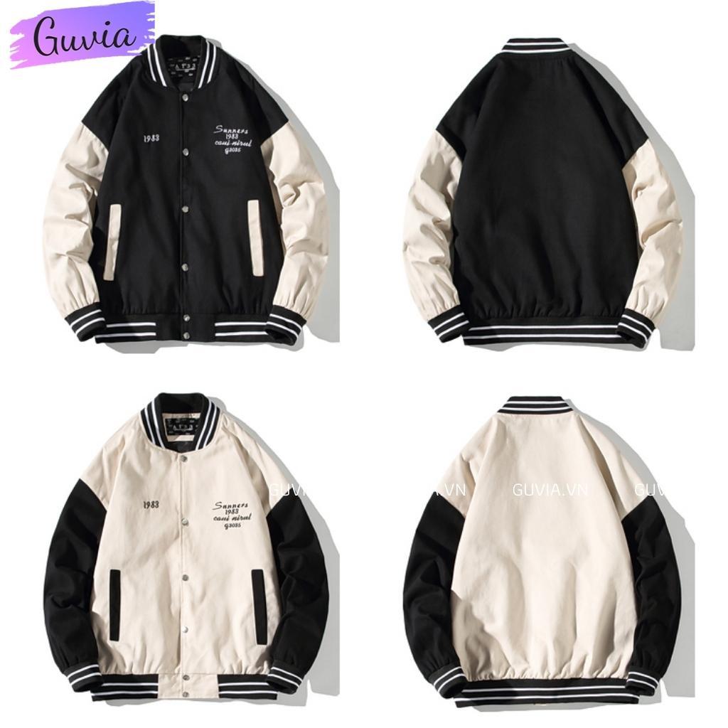 Áo Khoác Bomber 1983 Chất Dù 2 Lớp Nam Nữ Form Rộng Unisex, Áo Gió Chống Nắng Ulzzang