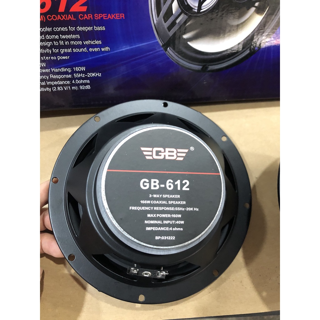Loa Đồng Trục Loa Cánh Cửa Ô Tô GB-V612 , BA ĐƯỜNG TIẾNG ÂM THANH, ÂM THANH ĐỈNH CAO