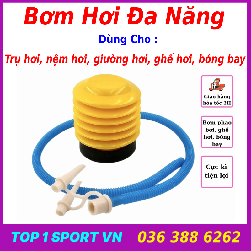 Bơm tay đa năng, bơm tay mini gia đình tiện dụng cho việc bơm trụ hơi đấm bốc, ghế hơi, phao hơi, bóng bay