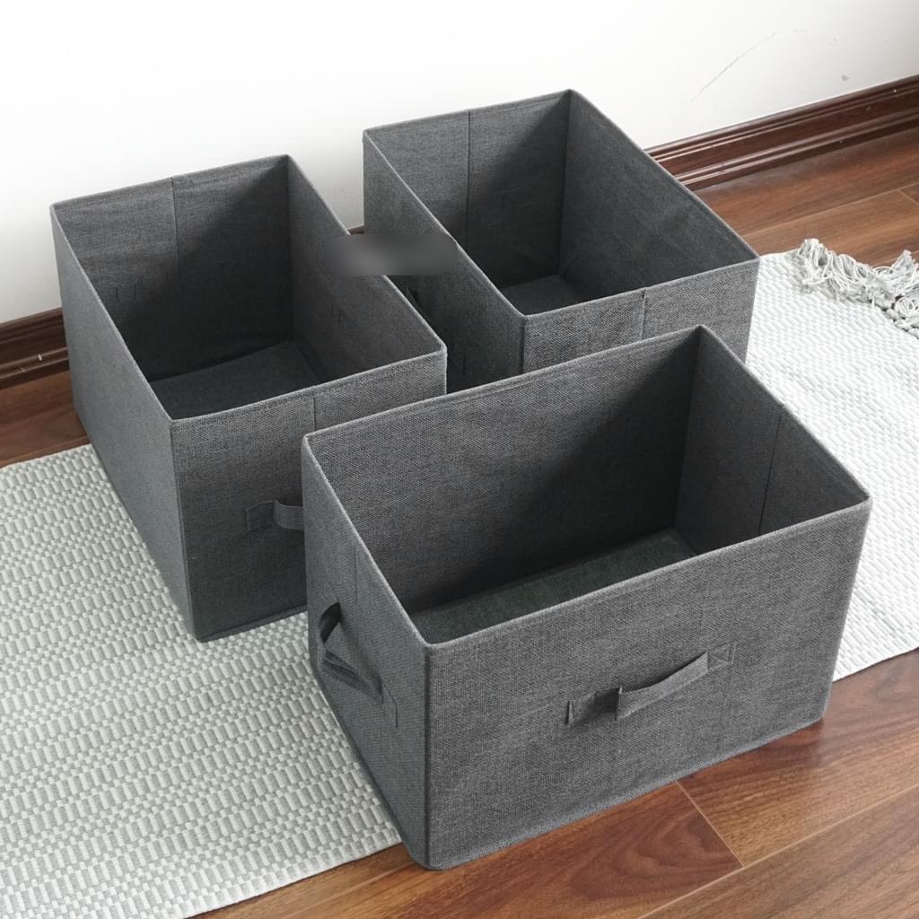 Combo 3 hộp đựng đồ cao cấp Việt Nam phong cách Nhật (38x25xH25cm) Storage Box