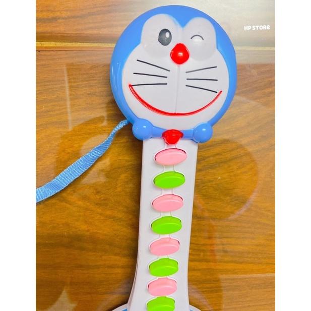 Đàn Đoraemon Ghita Xanh Tặng Pin Size 47cm Cực Đại Có Đèn, Bài Hát, Đàn, Nhạc Đồ Chơi
