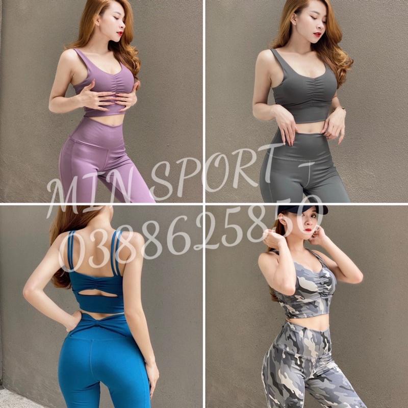 ▨□ĐỒ TẬP GYM, YOGA NỮ - BỘ QUẦN ÁO BRA NƠ MỚI SẴN MÚT
