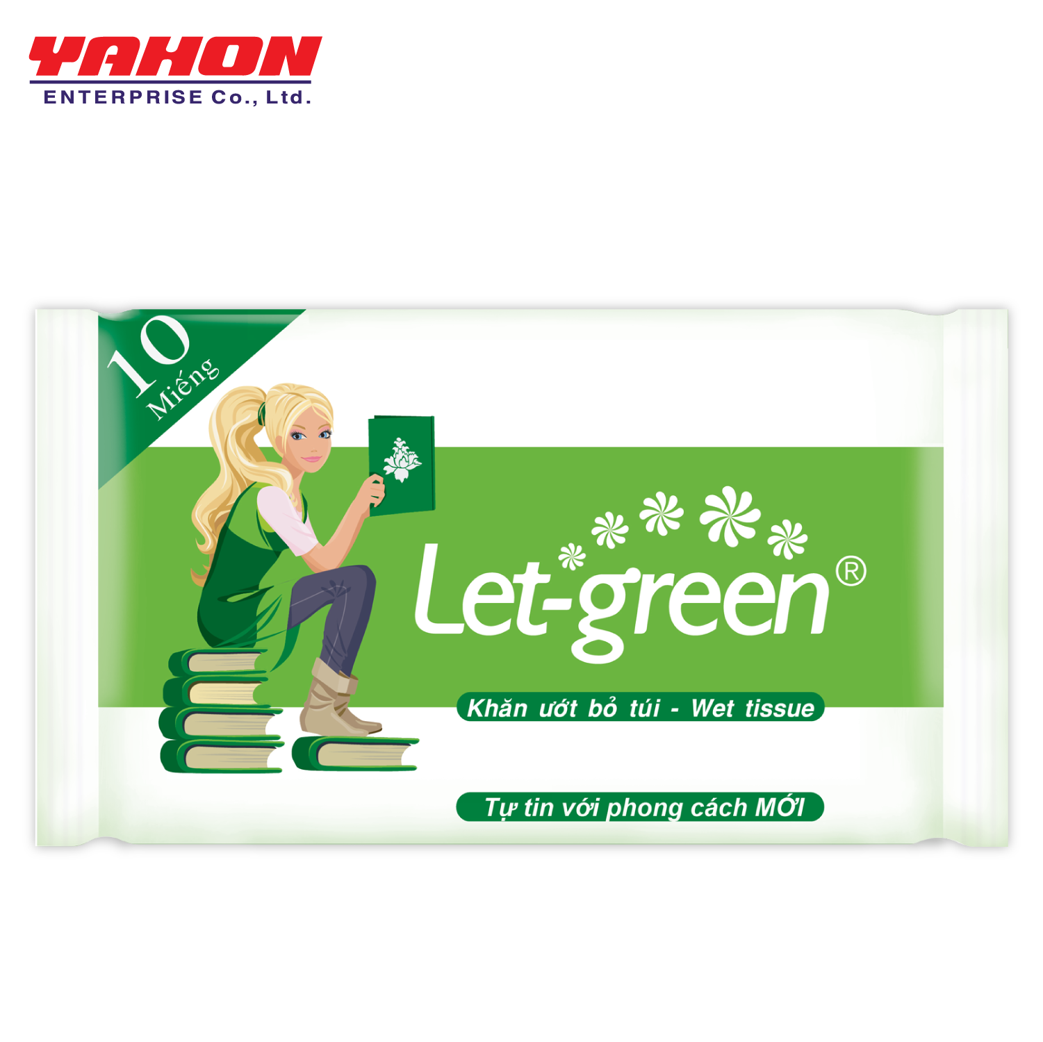 Combo 6 Gói Khăn Ướt Bỏ Túi LET-GREEN, 10 Miếng/Gói