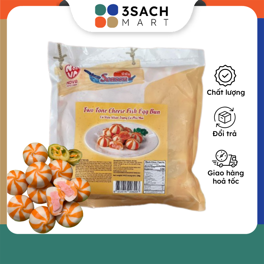 Cá Viên Nhân Trứng Cá Phô Mai 500g
