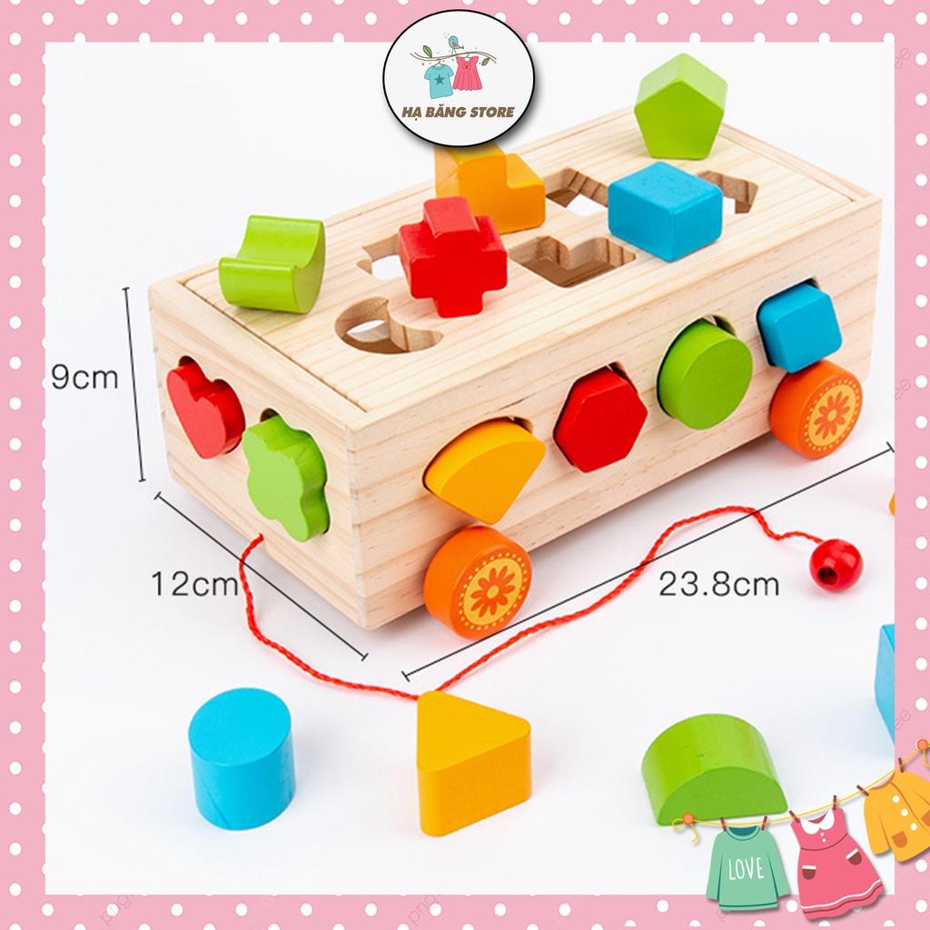 Đồ Chơi Giáo Dục Sớm | Xe Thả Gỗ Hình Học Đồ Chơi Cho Bé