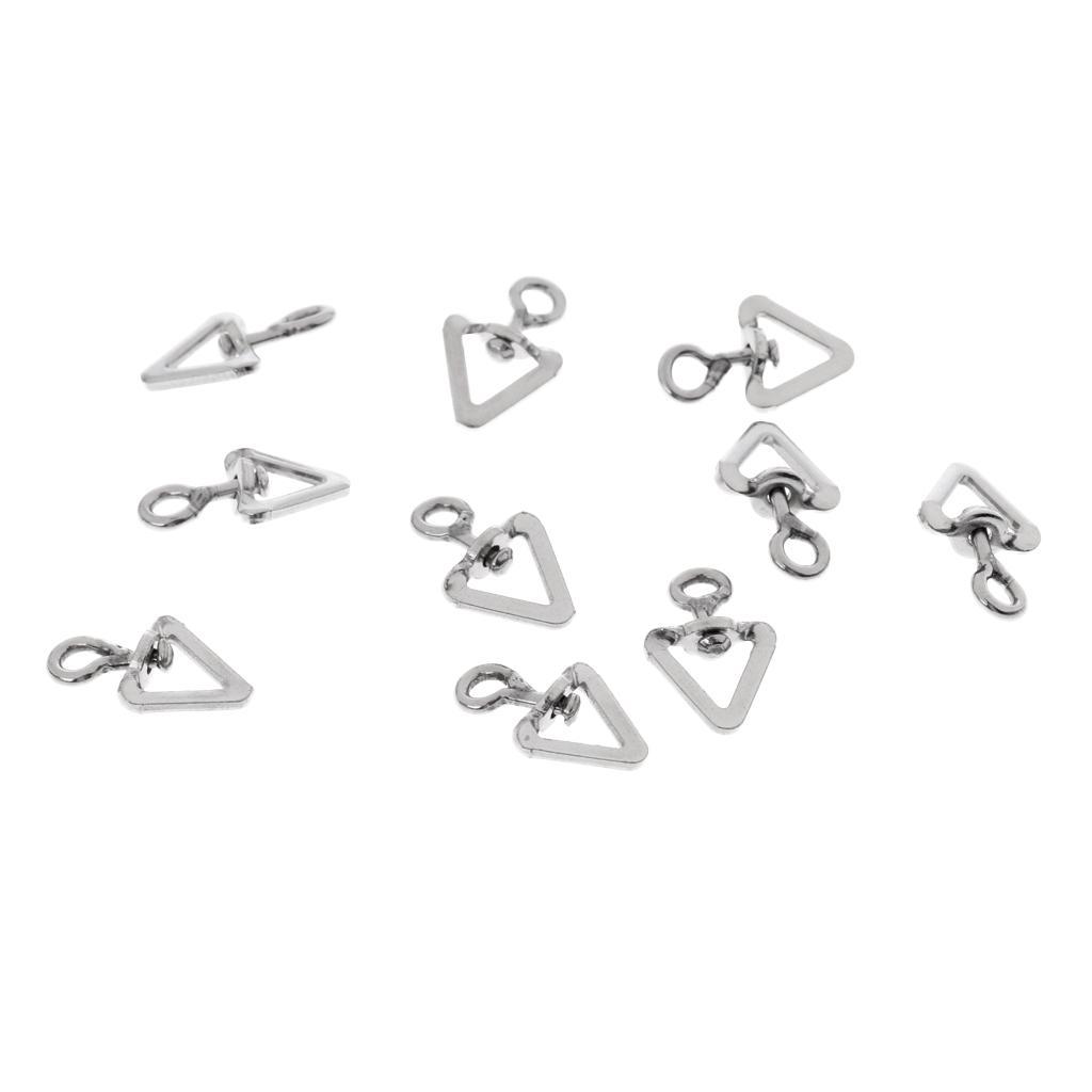 10pcs Fishing Swivels Triangle Hook Ring Swivels Fishing Hook Line Lures Connector